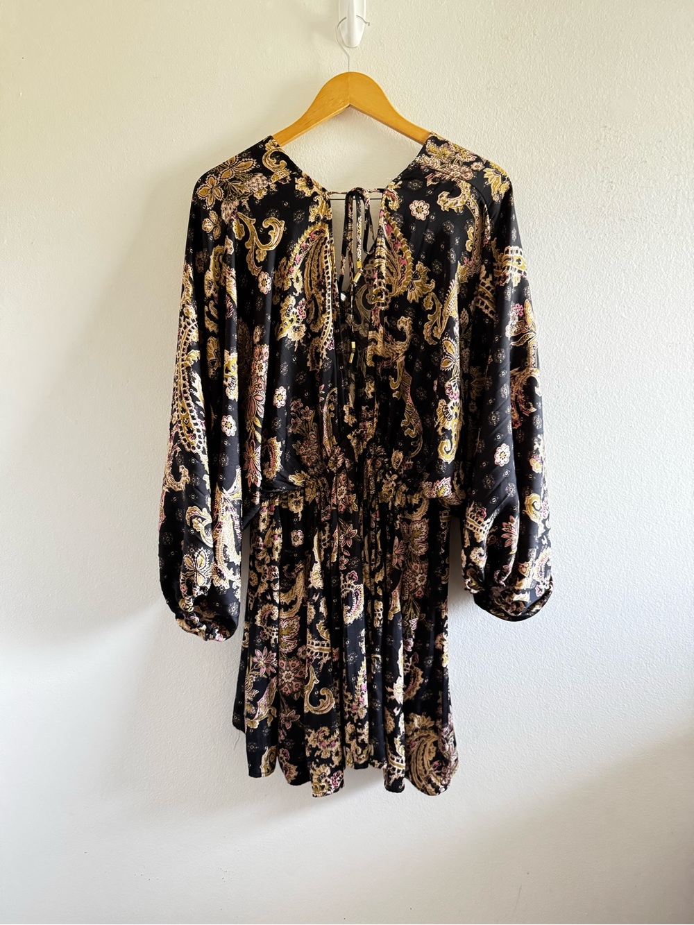 Free People Arzel Boho Paisley Mini Dress size XS - Picture 4 of 8